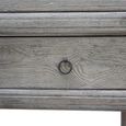 Console Table - 7 Drawer - Low - Rustic Weathered Grey - Elm Wood