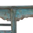Console Table - Distressed Turquoise Blue - Lacquered Pine
