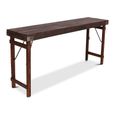 Lucas Console Table - Folding Legs - Rustic Brown - Reclaimed Wood