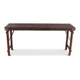 Lucas Console Table - Folding Legs - Rustic Brown - Reclaimed Wood