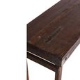 Lucas Console Table - Folding Legs - Rustic Brown - Reclaimed Wood