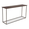 Terni Industrial Console Table - Brown and Black - Solid Wood and Metal