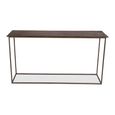 Terni Industrial Console Table - Brown and Black - Solid Wood and Metal