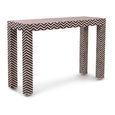 Vicenza Console Table - Chevron - White - Bone Inlay