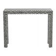 Vicenza Console Table - Chevron - White - Bone Inlay