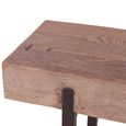 Yantai Console Table - Natural and Black - Pine Wood and Metal