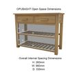 Clearance - Mobel Oak Basket Console Table - FSS17412