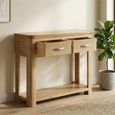 Treviso Oak Console Table - 2 Drawer