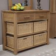 Clearance - Opus Console Table with Baskets - 2 Drawer - Oak - FSS17437