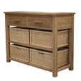 Clearance - Opus Console Table with Baskets - 2 Drawer - Oak - FSS17437