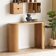 Bibione Console Table - Oval - Curved Panel Legs - Natural