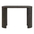 Bibione Console Table - Oval - Curved Panel Legs - Dark Brown