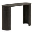 Bibione Console Table - Oval - Curved Panel Legs - Dark Brown