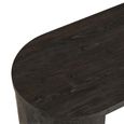 Bibione Console Table - Oval - Curved Panel Legs - Dark Brown