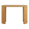 Bibione Console Table - Oval - Curved Panel Legs - Natural