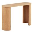Bibione Console Table - Oval - Curved Panel Legs - Natural