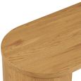 Bibione Console Table - Oval - Curved Panel Legs - Natural