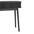 Nikko Fluted Console Table - 2 Door - Tapered Legs - Black
