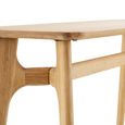 Rennes Oak Console Table - Tapered Legs - Natural