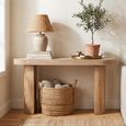 Curved Console Table - Oval - Natural - Mango Wood