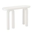 Archie Curved Console Table - Oval - U Legs - White