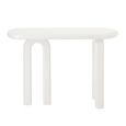 Archie Curved Console Table - Oval - U Legs - White