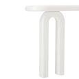 Archie Curved Console Table - Oval - U Legs - White