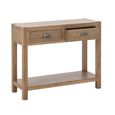 Blois Console Table - 2 Drawer - Natural - Pinewood