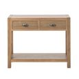Blois Console Table - 2 Drawer - Natural - Pinewood