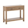 Blois Console Table - 2 Drawer - Natural - Pinewood