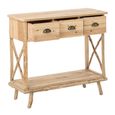 Chamonix Console Table - 3 Drawer - Natural - Fir Wood
