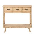Chamonix Console Table - 3 Drawer - Natural - Fir Wood