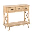 Chamonix Console Table - 3 Drawer - Natural - Fir Wood