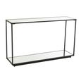 Console Table - Clear and Black - Glass and Metal