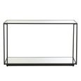 Console Table - Clear and Black - Glass and Metal