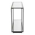 Console Table - Clear and Black - Glass and Metal