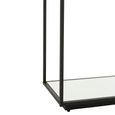 Console Table - Clear and Black - Glass and Metal