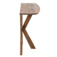 Console Table - Sculptural Cross Base - Natural - Mango Wood