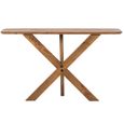 Console Table - Sculptural Cross Base - Natural - Mango Wood