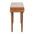 Curved Console Table - 5 Drawer - Natural and Black - Mango Wood