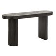 Curved Console Table - Oval - Black - Mango Wood