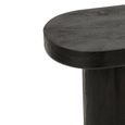 Curved Console Table - Oval - Black - Mango Wood