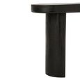 Curved Console Table - Oval - Black - Mango Wood