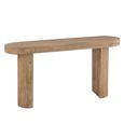 Curved Console Table - Oval - Natural - Mango Wood