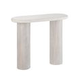 Curved Console Table - Oval - Off White - Marble