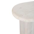 Curved Console Table - Oval - Off White - Marble