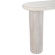 Curved Console Table - Oval - Off White - Marble