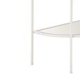 Fish Console Table - Half Moon - Light Blue and White - Glass and Metal
