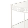 Fish Console Table - Half Moon - White - Glass and Metal