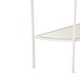 Fish Console Table - Half Moon - White - Glass and Metal